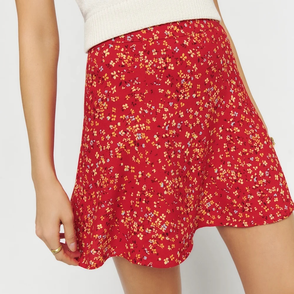 Reformation Flounce Skirt size 10